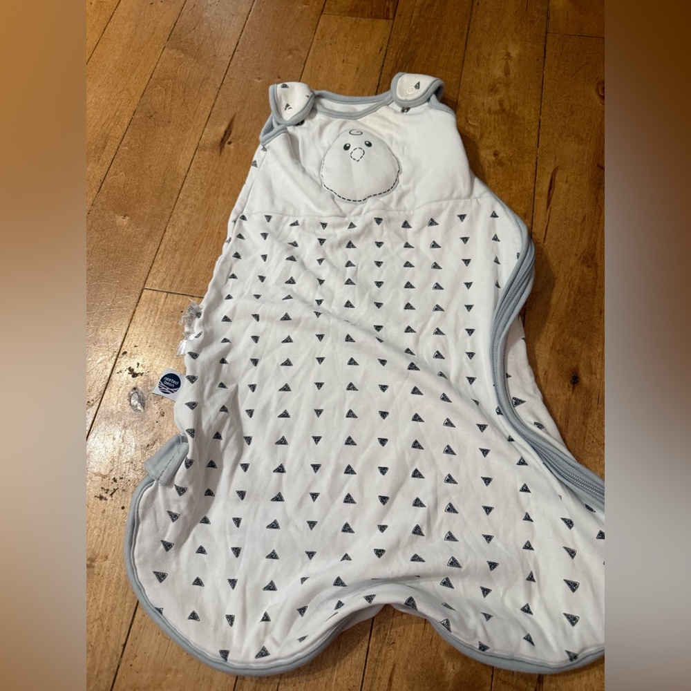 Nested Bean White and Gray Sleep Sack